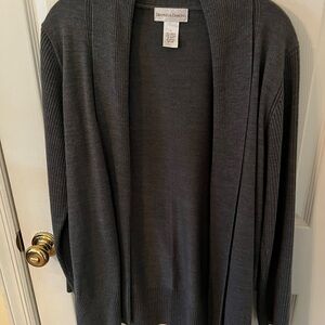 Charcoal Open Front Women's Cardigan